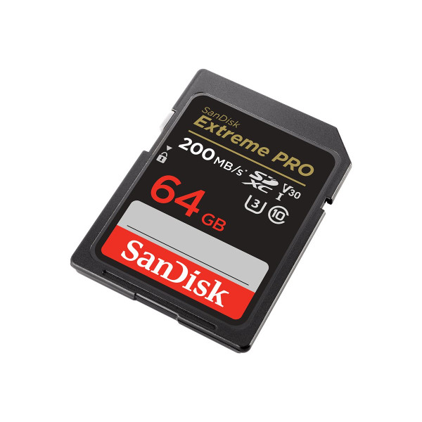 SanDisk Extreme Pro - Tarjeta de memoria flash - 64 GB - Video Class V30 / UHS-I U3 / Class10 - SDXC UHS-I (SDSDXXU-064G-GN4IN)