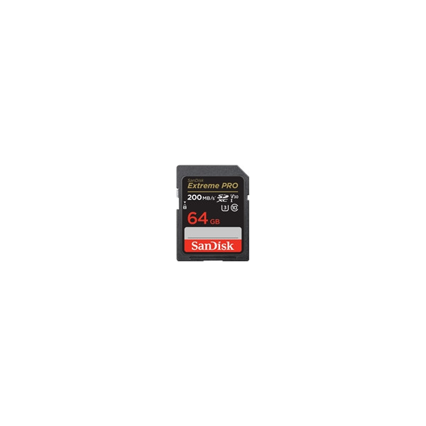 SanDisk Extreme Pro - Tarjeta de memoria flash - 64 GB - Video Class V30 / UHS-I U3 / Class10 - SDXC UHS-I (SDSDXXU-064G-GN4IN)