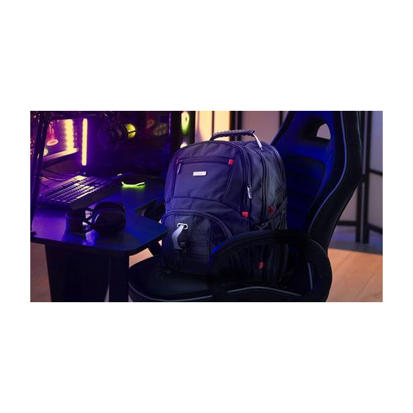 Xtech - Notebook carrying backpack - 17in - Black - Gaming Battlestash  XTB-508 (XTB-508)