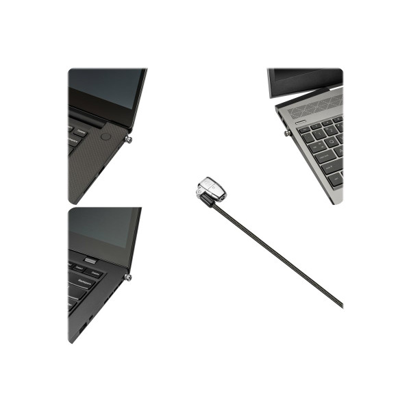 Kensington ClickSafe 2.0 Universal Keyed Laptop Lock - Bloqueo de cable de seguridad - 1.8 m (K68102WW)