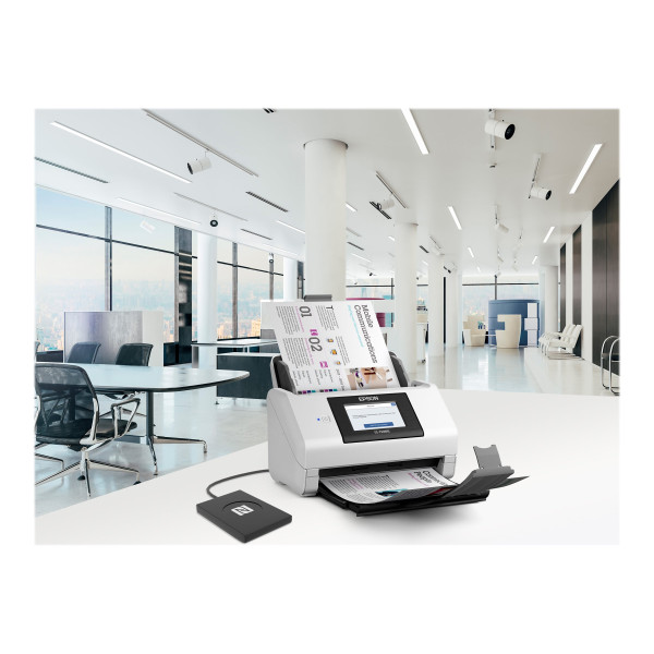 Epson DS-790WN - Escáner de documentos - Sensor de imagen de contacto (CIS) - a dos caras - 215.9 x 6096 mm - 600 ppp x 600 ppp - hasta 45 ppm (mono) / hasta 45 ppm (color) - Alimentador automá ... (B11B265201)