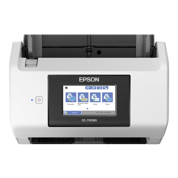 Epson DS-790WN - Escáner de documentos - Sensor de imagen de contacto (CIS) - a dos caras - 215.9 x 6096 mm - 600 ppp x 600 ppp - hasta 45 ppm (mono) / hasta 45 ppm (color) - Alimentador automá ... (B11B265201)