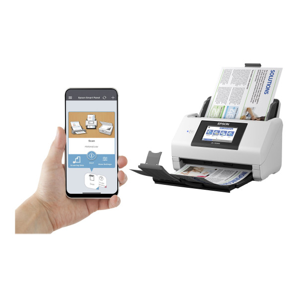 Epson DS-790WN - Escáner de documentos - Sensor de imagen de contacto (CIS) - a dos caras - 215.9 x 6096 mm - 600 ppp x 600 ppp - hasta 45 ppm (mono) / hasta 45 ppm (color) - Alimentador automá ...