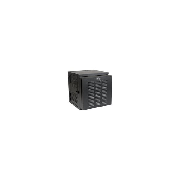 Armario Rack Tripp Lite SmartRack 12U IP54 SwitchDepth WallMount para Ambientes Extremos, Bisagra Trasera, 230V  Negro, 12U, 19 pulgadas con 4 Ventiladores de Refrigeración (SRWX12USNEMA)