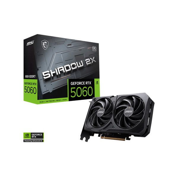 Tarjeta de Video G5060-8S2C NVIDIA GeForce RTX 5060 SHADOW 2X OC 8GB GDDR7