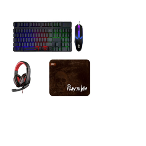 PACK gamer Teclado + Mouse + Audifono + Padmouse CBG-021 (202GT00012)