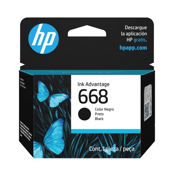 HP 668 NEGRO ORIGINAL INK ADVANTAGE CART (7FP37VL)