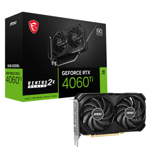 Tarjeta de Video Geforce RTX 4060 Ti Ventus 2X Black 8GB OC
