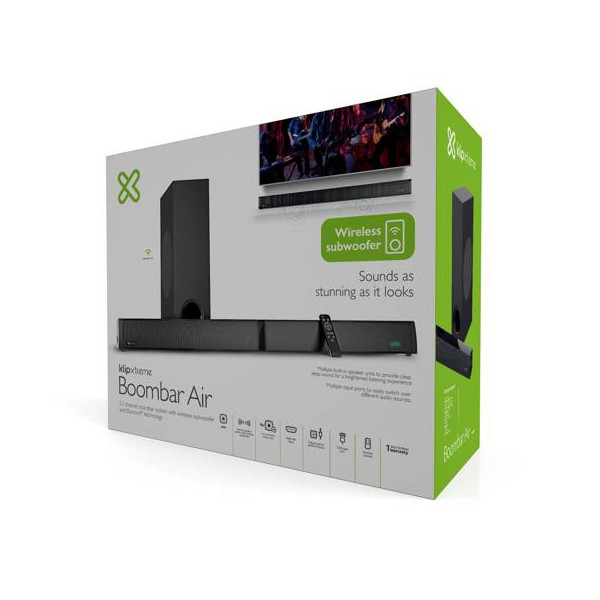Klip Xtreme KSB-301 - Sound bar - Black - 2.1ch 200W Wireless Subwoofer (KSB-301)