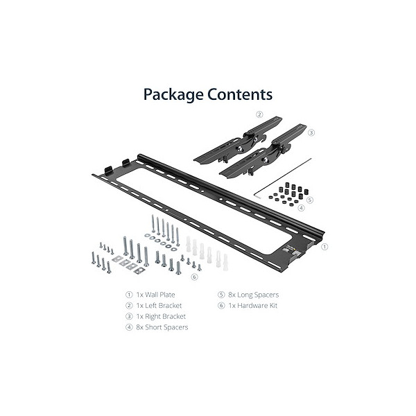 Soporte VESA de Pared para Televisor o Monitor LCD, LED o Plasma de 32in a 75in (FLATPNLWALL)