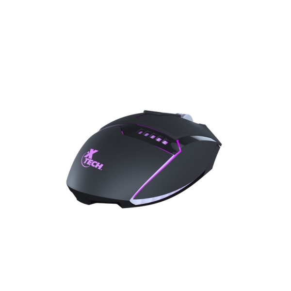 Mouse Gamer Xtech Combative, Sensor Óptico, 7200DPI, Iluminación LED, USB, Black (XTM-720)