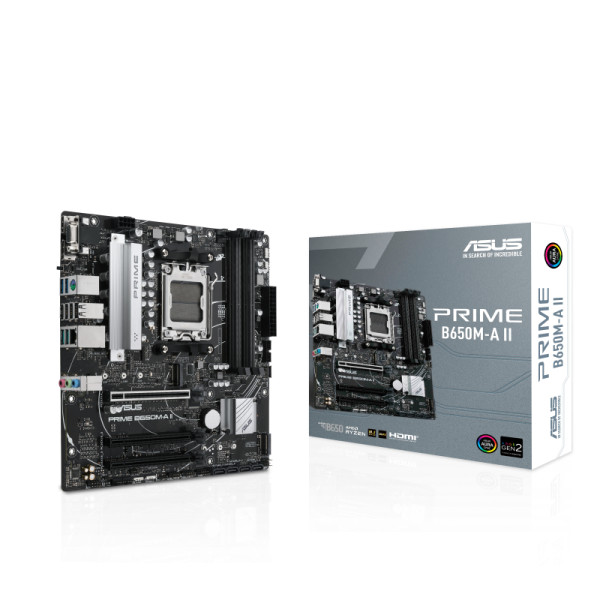 Placa Madre Asus PRIME B650M-A II-CSM, AM5, DDR5 4800/6400MHz, microATX
