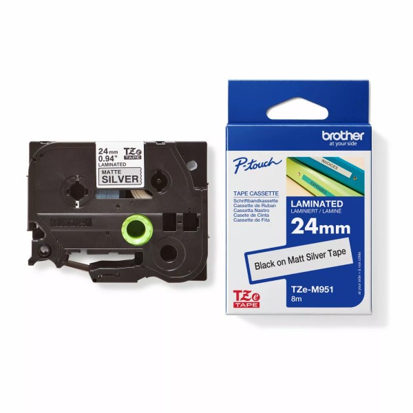 CINTA LAMINADA NEGRO SOBRE PLATA 24MM (TZESM951)