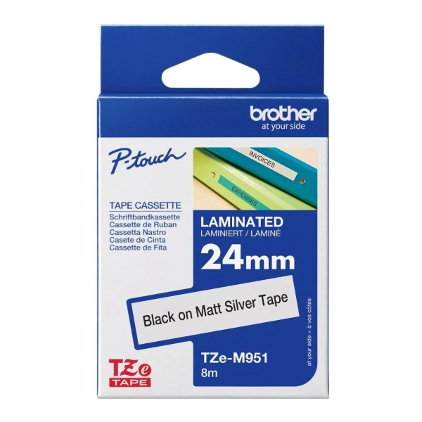CINTA LAMINADA NEGRO SOBRE PLATA 24MM (TZESM951)