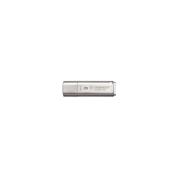 Kingston IronKey Locker+ 50 - Unidad flash USB - cifrado - 32 GB - USB 3.2 Gen 1 (IKLP50/32GB)
