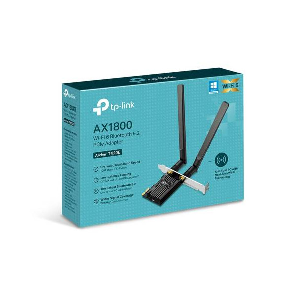 TP-Link Archer TX20E V2 - Adaptador de red - PCIe - 802.11ax, Bluetooth 5.2 (ARCHER TX20E)
