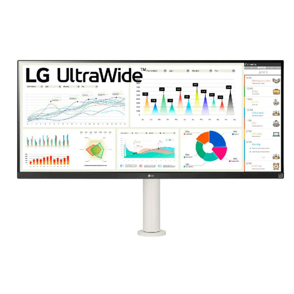 Monitor Lg Ultrawide Ergonómico De 34 Ips, Full Hd, Freesync, Vesa (34WQ680-W.AWH)
