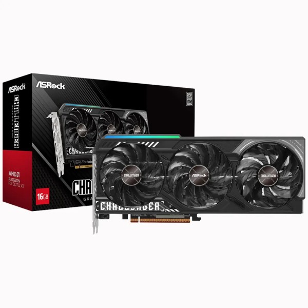 Tarjeta de Video ASRock Radeon RX9070 XT  Challenger 16GB