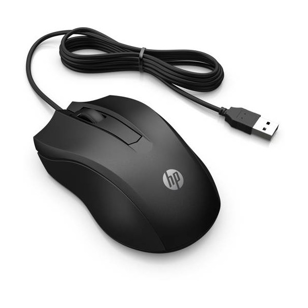 HP Wired Mouse 100 Black (6VY96AA#ABM)