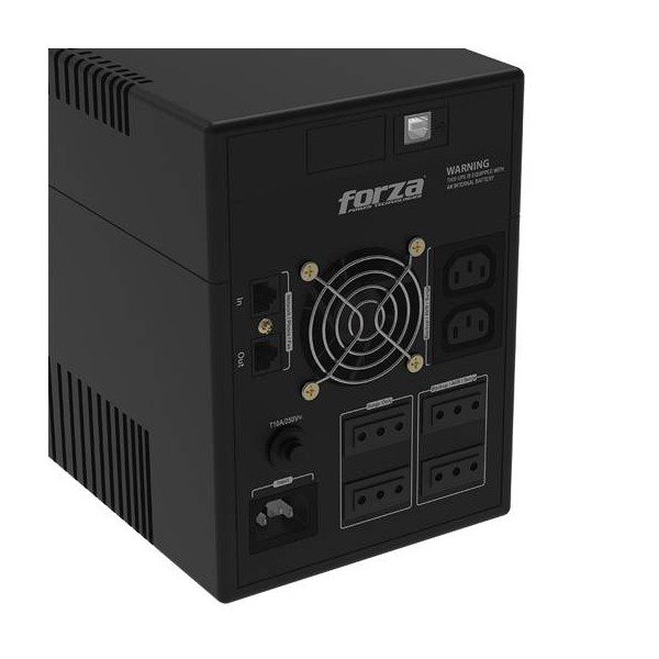UPS Forza NT-2402PRO-C 2400VA 1200W Line Interactive AVR 220V con 6 Tomas (NT-2402PRO-C)