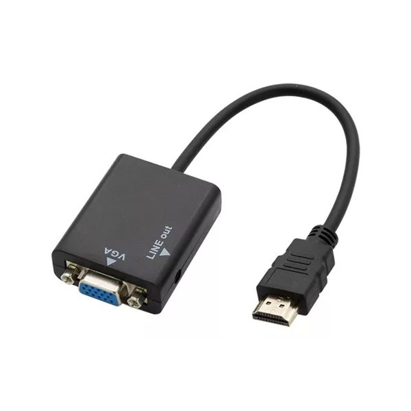 Adaptador de Vídeo Hdmi macho a VGA hembra 1080