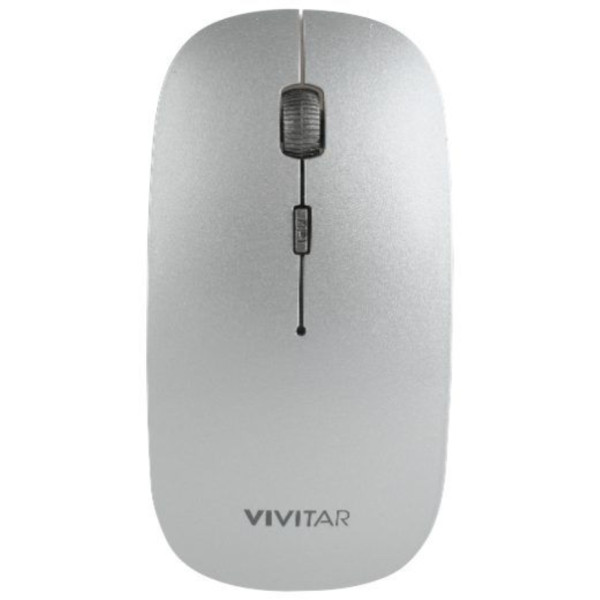 Mouse Inalámbrico Vivitar WFH4000, Wireless 2.4GHz, 1600 DPI, Silver (WFH4000-SIL-ESP-6)