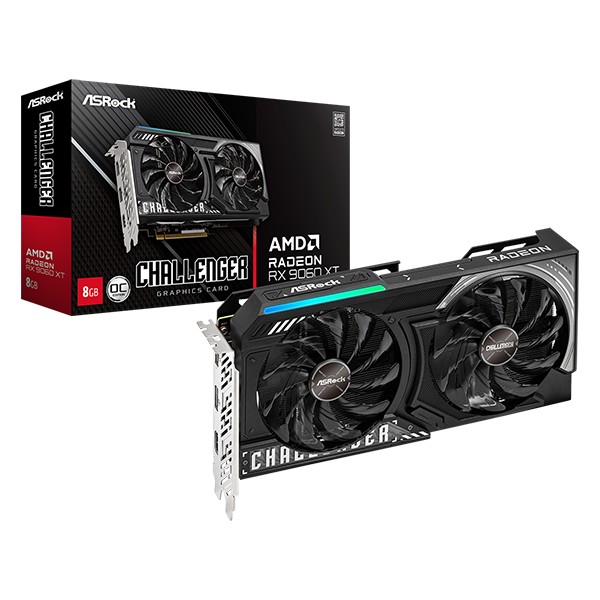 Tarjeta de Video ASRock Radeon RX9060 XT Challenger 8GB GDDR6 OC