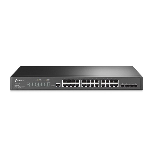 Conmutador Gestionado TPLink JetStream TLSG3428  24 Puertos Gigabit, Montaje en Rack