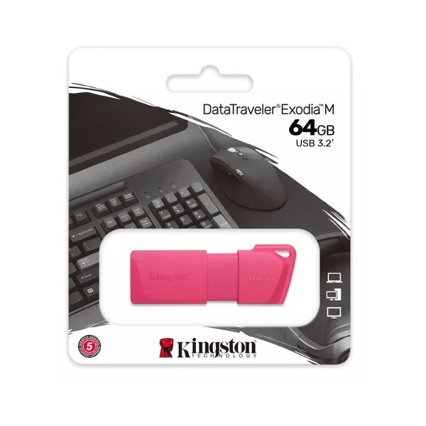 Pendrive Kingston Dtxm 64 GB USB 3.2 Gen 1 NEON (Rosado)