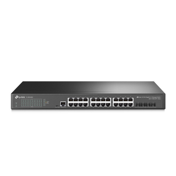 Conmutador Gestionado TPLink JetStream TLSG3428X V1  24 Puertos Gigabit SFP+, Montaje en Rack (TL-SG3428X)