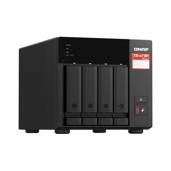 QNAP TS-473A - Servidor NAS - 4 compartimentos - SATA 6Gb/s - RAM 8 GB - 2.5 Gigabit Ethernet (TS-473A-8G-US)