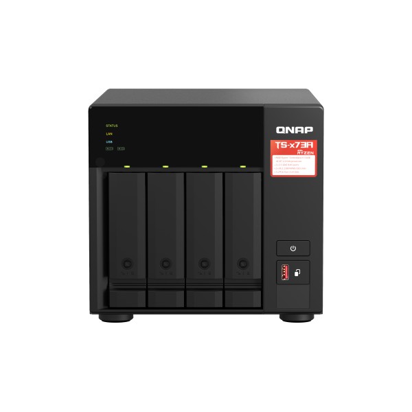 QNAP TS-473A - Servidor NAS - 4 compartimentos - SATA 6Gb/s - RAM 8 GB - 2.5 Gigabit Ethernet (TS-473A-8G-US)