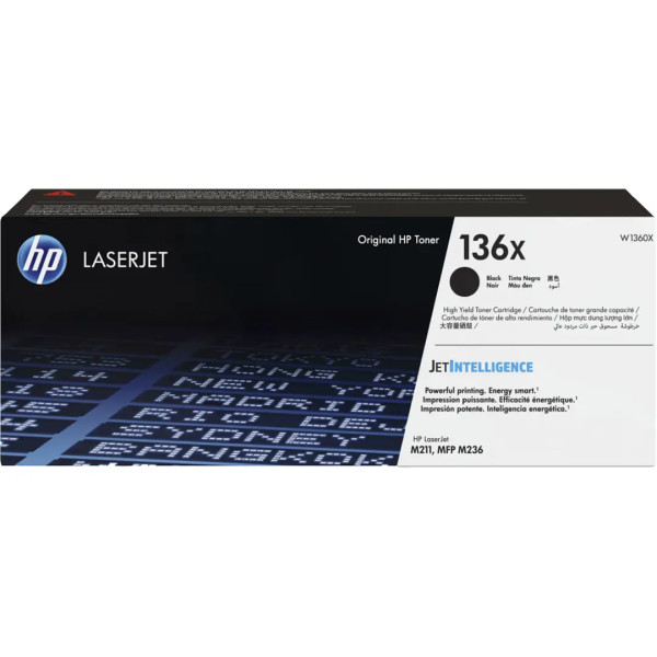 Cartucho de tóner HP 136X negro original para LaserJet