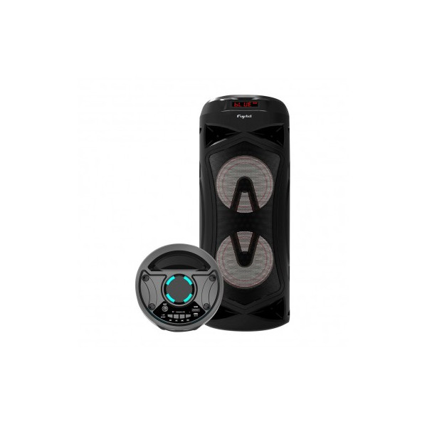 PARLANTE BT 4inx2 /10W /FM/TF/USB/ MIC/LUCES NEGRO