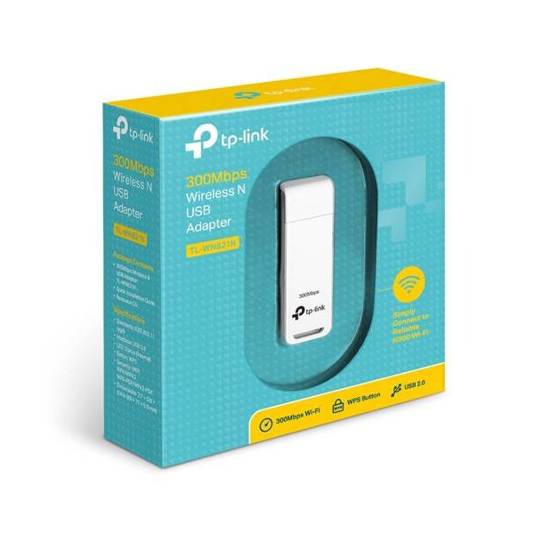 Adaptador Inalámbrico USB TP-Link TL-WN821N, N a 300Mbps (TL-WN821N)