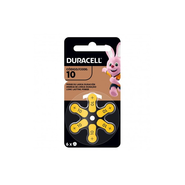 DURACELL PILA AUDITIVA D10x6 1,45 Volt (S147DUAD10)