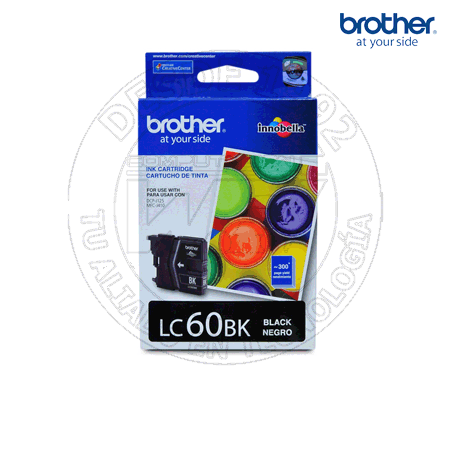 Cartucho de Tinta Brother LC60BK Negro (LC60BK)
