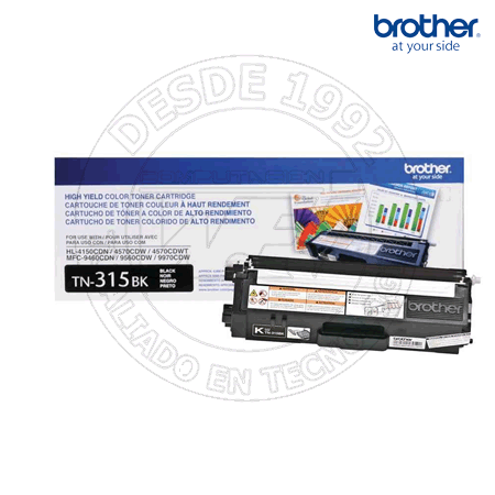 Tóner Brother Tn315Bk Color Negro (TN315BK)