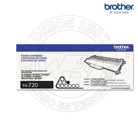 Tóner Brother Tn 720, Negro 3000  Pág (TN720)