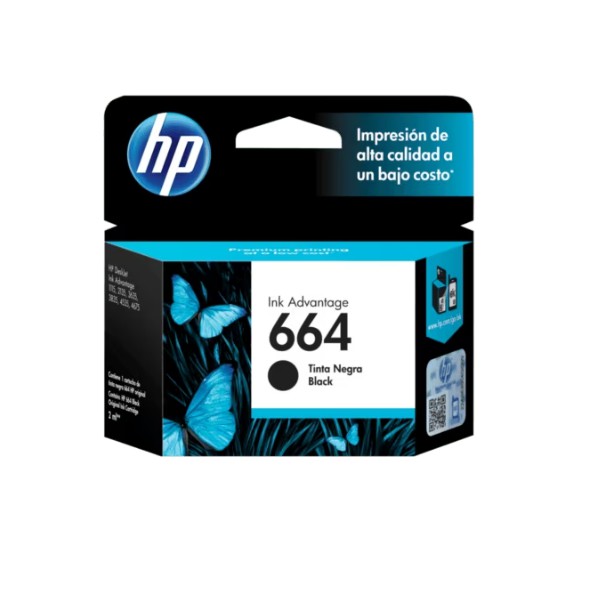 Cartucho de Tinta HP 664 Negra   (F6V29AL)