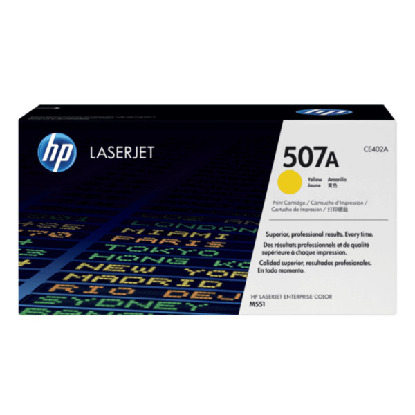 Tóner HP LaserJet Original  507A Amarillo (CE402A)