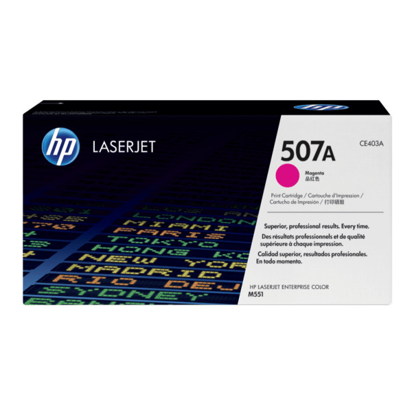 Tóner HP LaserJet Original  507A Magenta
