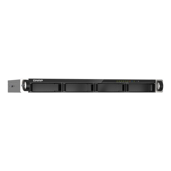 QNAP TS-435XeU - Servidor NAS - montaje en bastidor - SATA 6Gb/s - RAID 0, 1, 5, 6, 10, JBOD - RAM 4 GB - Gigabit Ethernet / 2.5 Gigabit Ethernet / 10 Gigabit Ethernet - iSCSI soporta - 1U (TS-435XeU-4G-US)