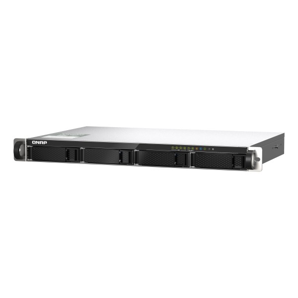 QNAP TS-435XeU - Servidor NAS - montaje en bastidor - SATA 6Gb/s - RAID 0, 1, 5, 6, 10, JBOD - RAM 4 GB - Gigabit Ethernet / 2.5 Gigabit Ethernet / 10 Gigabit Ethernet - iSCSI soporta - 1U (TS-435XeU-4G-US)