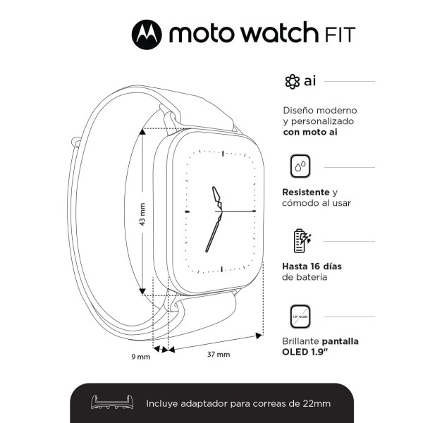 MOTO WATCH FIT TREKKING GREEN (PG38C07181)