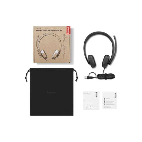 Lenovo - Headset - Para Professional audio / Para Conference / Para Cellular phone / Para Computer - Wired (4XD1R88995)