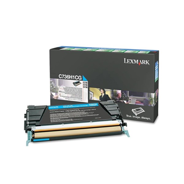 Toner Cyan High Cartridge 10K (C736H1CG)