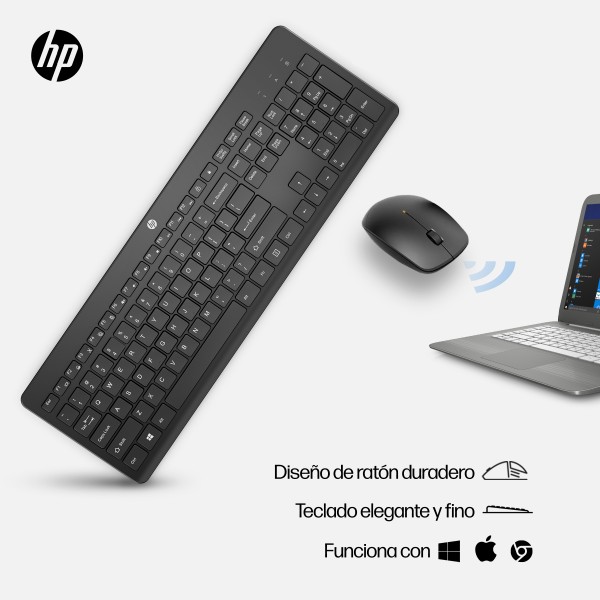 COMBO MOUSE/TECLADO INALAMBRICO 230 BLAN (3L1F0AA#ABM)