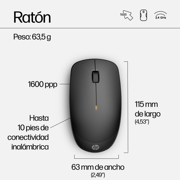 COMBO MOUSE/TECLADO INALAMBRICO 230 BLAN (3L1F0AA#ABM)