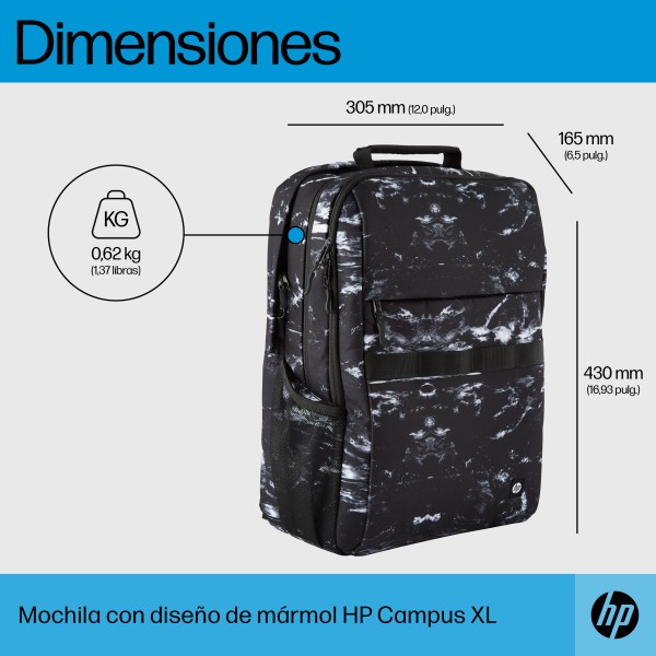 CAMPUS XL MARBLE STONE BACKPACK 20L (7J592AA)